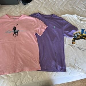 Big Boys (10-12) Polo Ralph Lauren Tees (ALL 3) Good condition, minimally worn